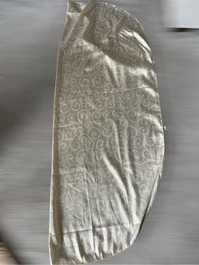 Newbridge Metallic Gold and Cream Swirl Double Sided Oblong Tablecloth!